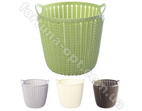 Корзина-плетенка с ручками пластик 20*18 см - Stenson - 85457 ✅ базовая цена $1.56 ✔ Опт ✔ Акции ✔ Заходите! - Интернет-магазин Fortuna-opt.com.ua.