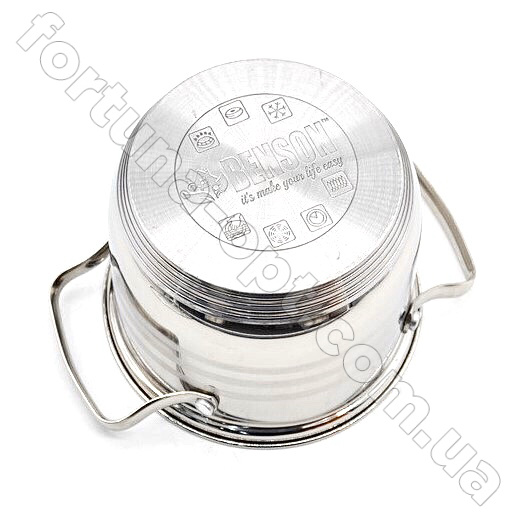 Набор кастрюль из нержавеющей стали Benson BN - 203➜ Опт и розница ✅ актуальная цена -Интернет магазин ✅ Фортуна ✅