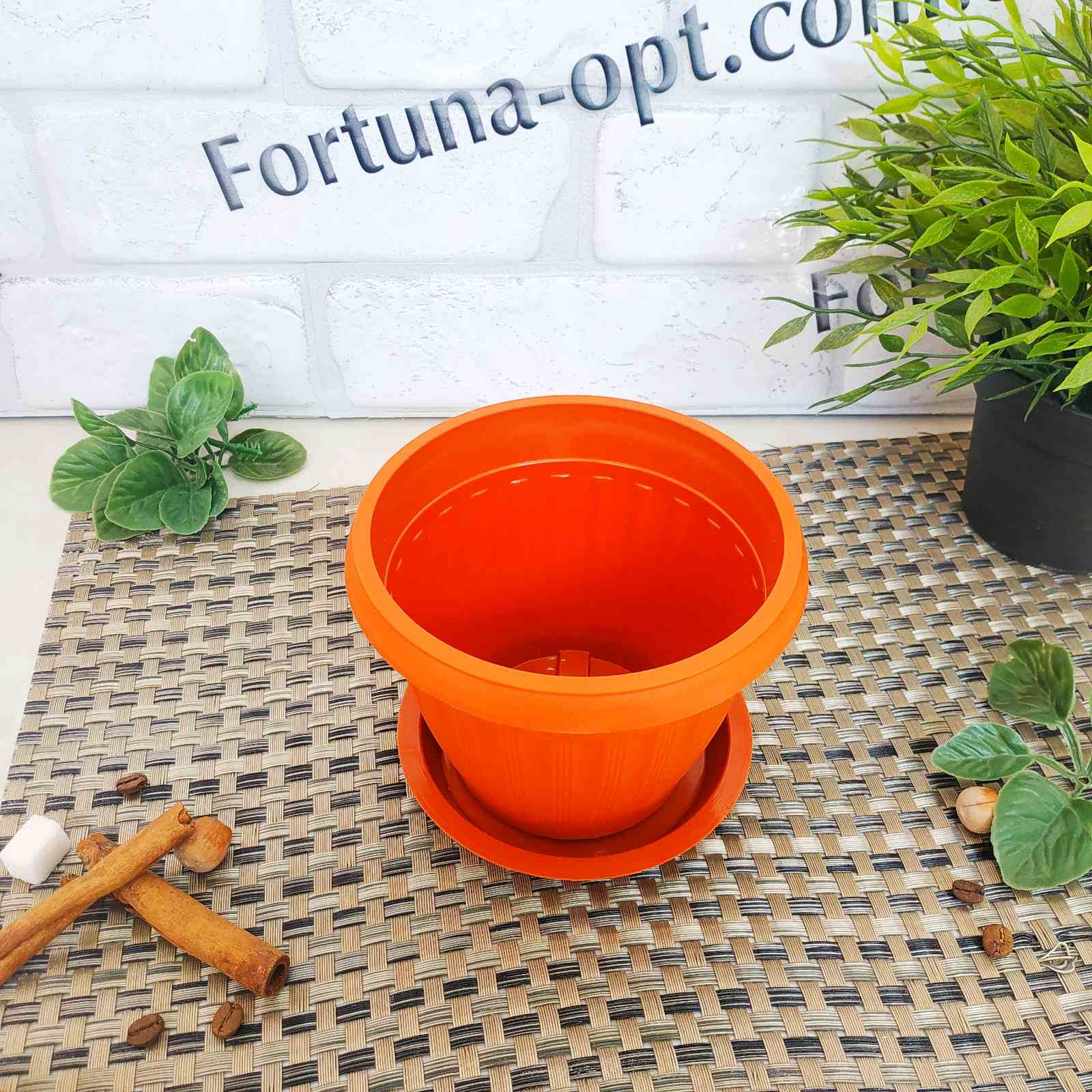 Горшок цветочный Бутон d-13см, h-10 см белый/теракот (0,8 л) 2937 ✅ базовая цена 22.69 грн. ✔ Опт ✔ Скидки ✔ Заходите! - Интернет-магазин ✅ Фортуна-опт ✅