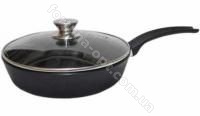 Сковорода Талко Веста 26 см cо стеклянной крышкой и антипригарным покрытием черная (A 50263) ✅ базовая цена 516.28 грн. ✔ Опт ✔ Акции ✔ Заходите! - Интернет-магазин Fortuna-opt.com.ua.