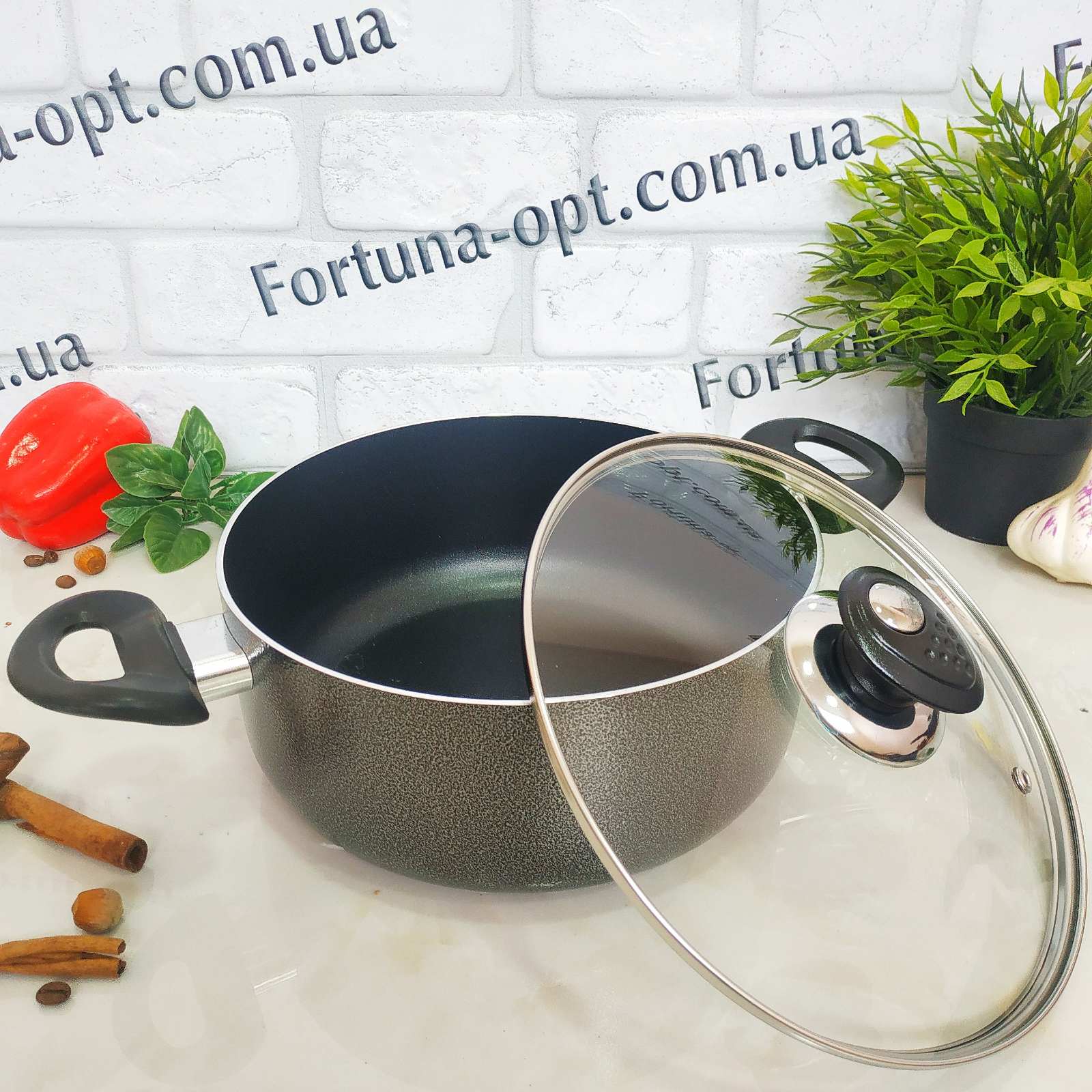 Набор кастрюль 7 предметов (кастрюля 3,5л/22см+2 ковша 1л/14см и 1,5л/16см+сковорода 22см) BRAVO CHEF 6100 ✅ базовая цена 1&nbsp;277.73 грн. ✔ Опт ✔ Скидки ✔ Заходите! - Интернет-магазин ✅ Фортуна-опт ✅