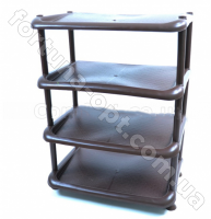 Полка для обуви 4-х  ярусная коричневая (Стандарт) 0720 ✅ базовая цена 230.76 грн. ✔ Опт ✔ Акции ✔ Заходите! - Интернет-магазин Fortuna-opt.com.ua.