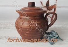 Молочник с крышкой из красной глины 3л ➜ Оптом и в розницу ✅ актуальная цена - Интернет магазин ✅ Фортуна ✅