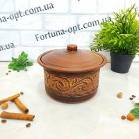 Кастрюля из красной глины 1.8 л  - 7784 ➜ Оптом и в розницу ✅ актуальная цена - Интернет магазин ✅ Фортуна ✅