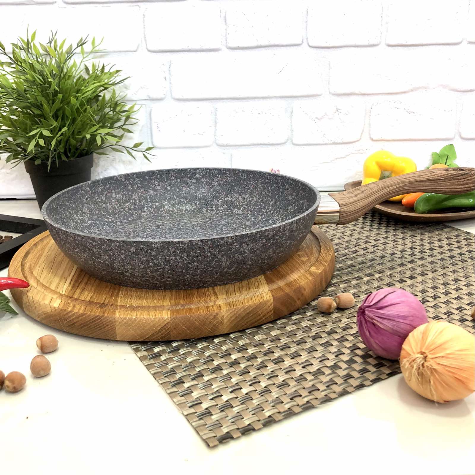 Сковорода Benson 28 см BN - 532 ✅ базовая цена $17.67 ✔ Опт ✔ Скидки ✔ Заходите! - Интернет-магазин ✅ Фортуна-опт ✅