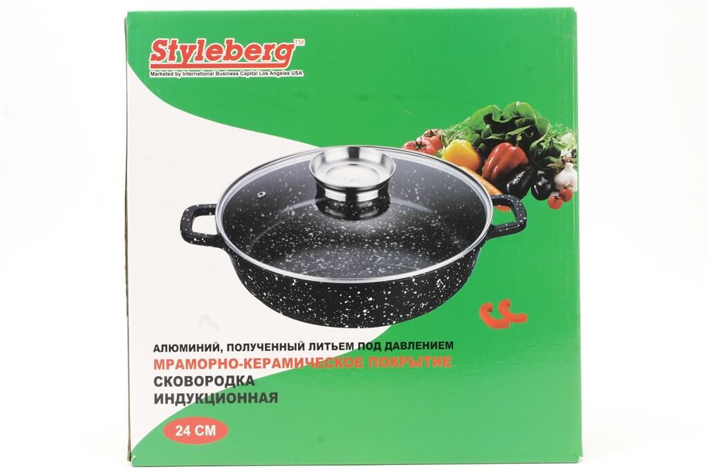 Сковорода - сотейник гранитное покрытие A - Plus - 1998 - 24 см ✅ базовая цена $13.85 ✔ Опт ✔ Скидки ✔ Заходите! - Интернет-магазин ✅ Фортуна-опт ✅