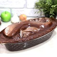 Жаровня керамическая для запекания в духовке и на огне  Сом - 2836 ➜ Оптом и в розницу ✅ актуальная цена - Интернет магазин ✅ Фортуна ✅