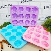 Форма силиконовая для выпечки кексов A-Plus - 1968  12 ячеек ➜ Оптом и в розницу ✅ актуальная цена -Интернет магазин ✅Фортуна ✅