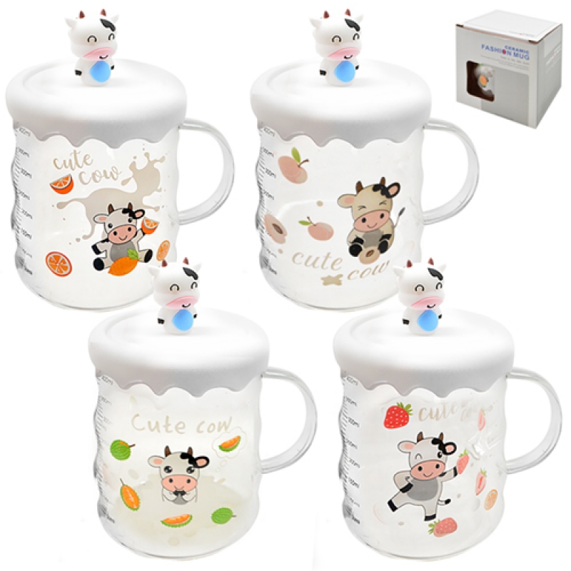 Чашка с крышкой 500 мл "Сows" Stenson - 88517 ✅ базовая цена $4.55 ✔ Опт ✔ Скидки ✔ Заходите! - Интернет-магазин ✅ Фортуна-опт ✅