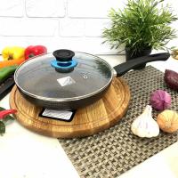 Сковорода с крышкой, мраморное покрытие A-Plus 26 см - 1109  ✅ базовая цена $10.40 ✔ Опт ✔ Акции ✔ Заходите! - Интернет-магазин Fortuna-opt.com.ua.