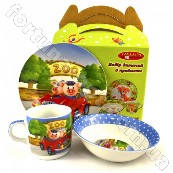 Детский керамический набор 3 пр - 4305 ✅ базовая цена 118.55 грн. ✔ Опт ✔ Скидки ✔ Заходите! - Интернет-магазин ✅ Фортуна-опт ✅