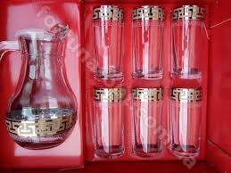 Кувшин + стаканы 7 пр. Греческий узор GE 03-3944/402 ➜ Оптом и в розницу ✅ актуальная цена -Интернет магазин ✅  Фортуна ✅