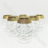 Набор бокалов для коньячка 6 шт Золотой карат 410 мл 22-1812 ➜ Оптом и в розницу ✅ актуальная цена -Интернет магазин ✅  Фортуна ✅