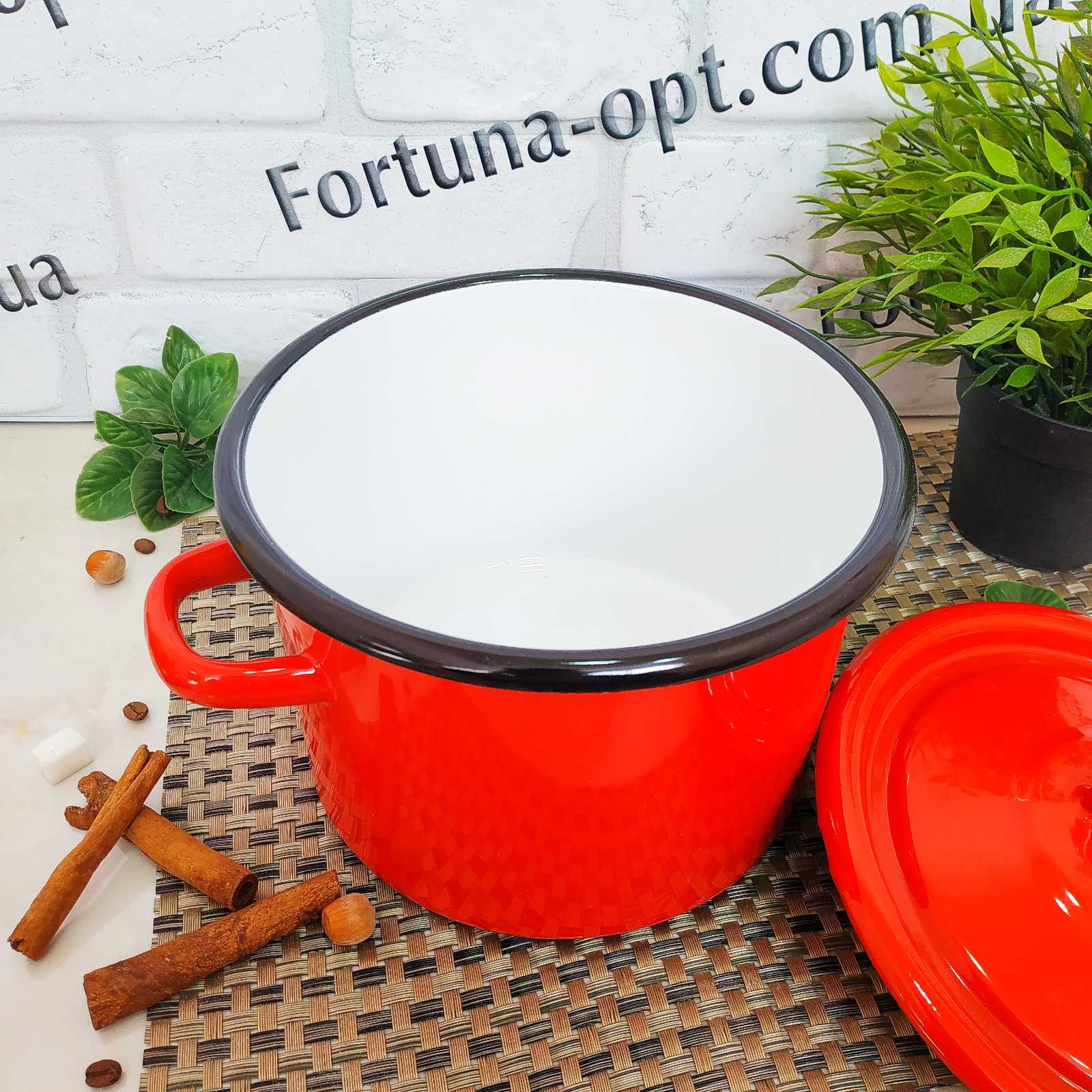 Кастрюля эмалированная 3,0л 16121/4 Красная ✅ базовая цена 341.26 грн. ✔ Опт ✔ Скидки ✔ Заходите! - Интернет-магазин ✅ Фортуна-опт ✅