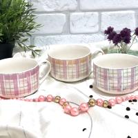 Чашка-супница 450 мл "Glaze клетка" 88087(Ст) ✅ базовая цена $2.60 ✔ Опт ✔ Акции ✔ Заходите! - Интернет-магазин Fortuna-opt.com.ua.