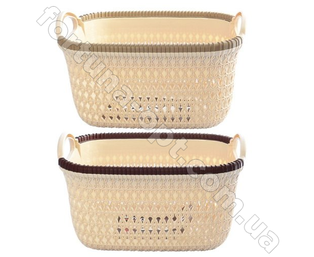 Корзина с ручками пластиковая 39*48*32 см - Stenson - 85310  ✅ базовая цена $9.12 ✔ Опт ✔ Скидки ✔ Заходите! - Интернет-магазин ✅ Фортуна-опт ✅