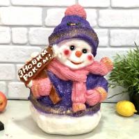 Копилка Снеговик "С Новым Годом" - 1935 ➜ Оптом и в розницу ✅ актуальная цена - Интернет магазин ✅ Фортуна ✅