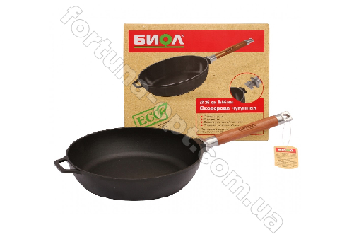 Глубокая сковорода чугунная Биол Классик со съемной ручкой 26 см 0326 ✅ базовая цена 613.53 грн. ✔ Опт ✔ Акции ✔ Заходите! - Интернет-магазин Fortuna-opt.com.ua.