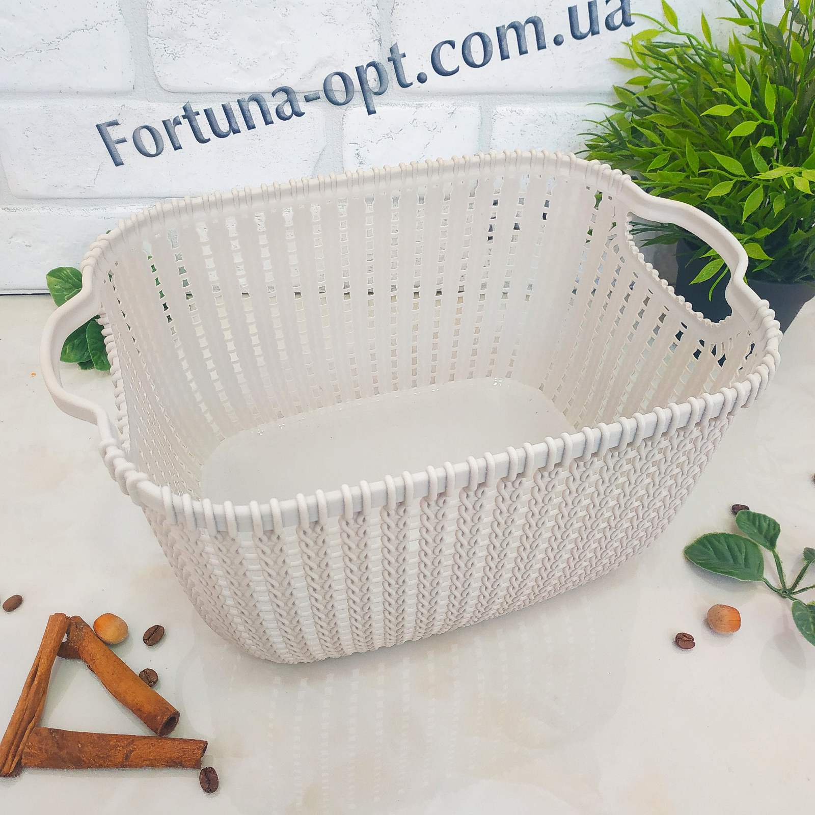 Корзина-плетенка с ручками 32*21.4*16 см - Stenson - 84494 ✅ базовая цена $2.31 ✔ Опт ✔ Скидки ✔ Заходите! - Интернет-магазин ✅ Фортуна-опт ✅