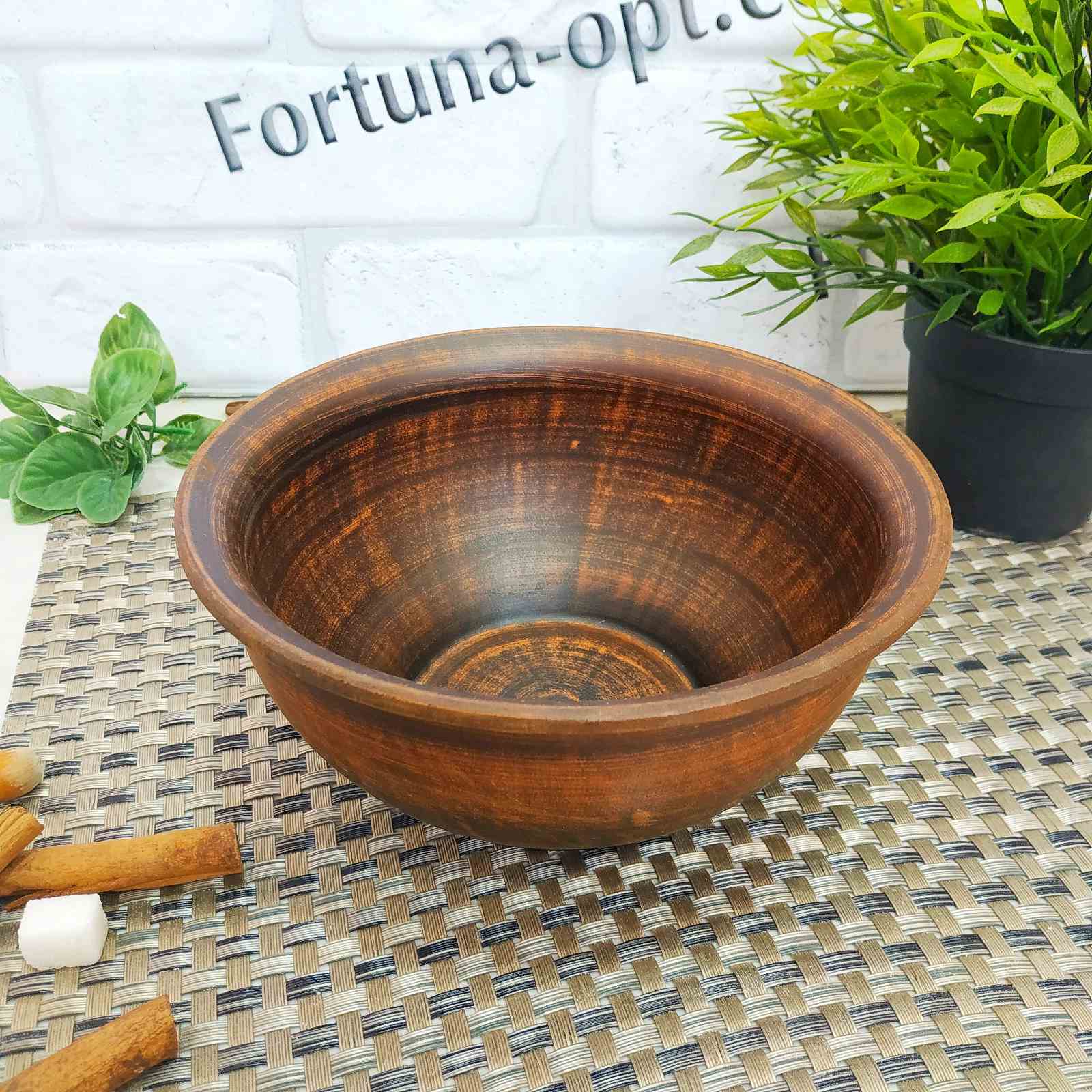 Миска Киссе 1,2л гладкая (красная глина) 7779 ✅ базовая цена 53.04 грн. ✔ Опт ✔ Скидки ✔ Заходите! - Интернет-магазин ✅ Фортуна-опт ✅