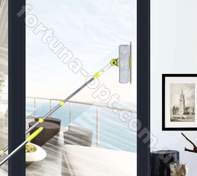 Швабра для окон с телелескопической ручкой TV 000191 ✅ базовая цена $14.88 ✔ Опт ✔ Скидки ✔ Заходите! - Интернет-магазин ✅ Фортуна-опт ✅