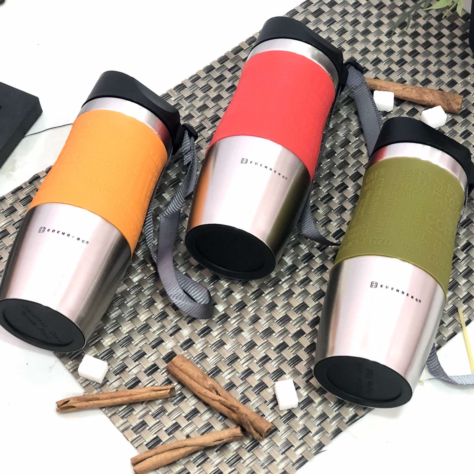 Термокружка с ручкой-ремешком Edenberg EB - 623 - 0,38 л➜ фото розн. цена$8.10 - Интернет магазин ✅ Fortuna-opt.com.ua. ✅