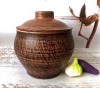 Горшок для запекания в духовке 450мл  из красной глины Глечик - 2934 ➜ Оптом и в розницу ✅ актуальная цена - Интернет магазин ✅ Фортуна ✅