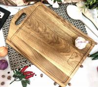 Доска разделочная Ясень 30*45см домик с вырезом  3045дсв➜Оптом и в розницу✅актуальная цена -Интернет магазин ✅Фортуна✅