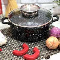 Казан мраморный с силииконовыми ручками 6,7л -1471 (A-Plus) ✅ базовая цена $19.76 ✔ Опт ✔ Акции ✔ Заходите! - Интернет-магазин Fortuna-opt.com.ua.