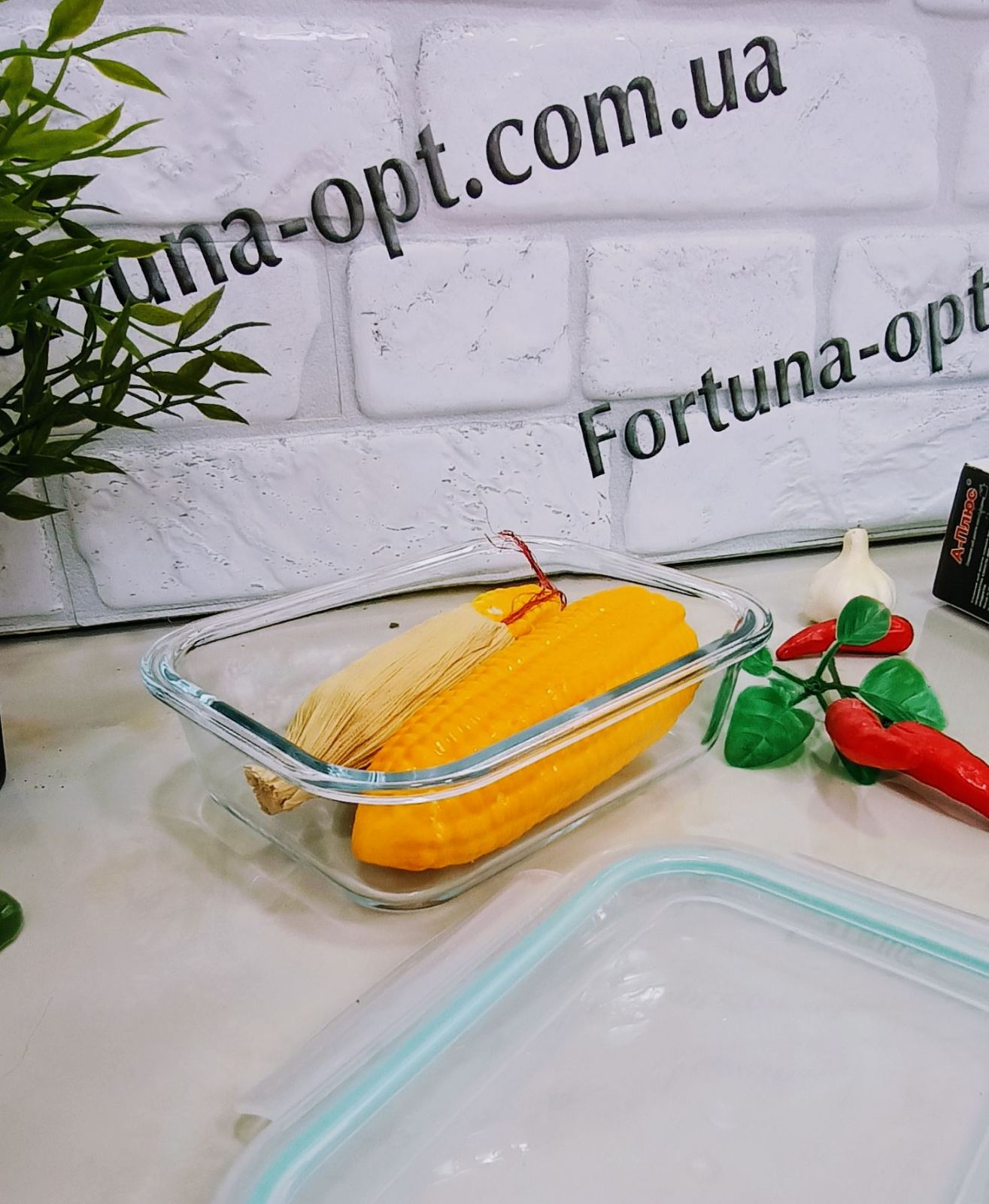 Судочки стекло прямоуг  4015  370 мл А-Плюс ✅ базовая цена $1.93 ✔ Опт ✔ Скидки ✔ Заходите! - Интернет-магазин ✅Фортуна-опт ✅