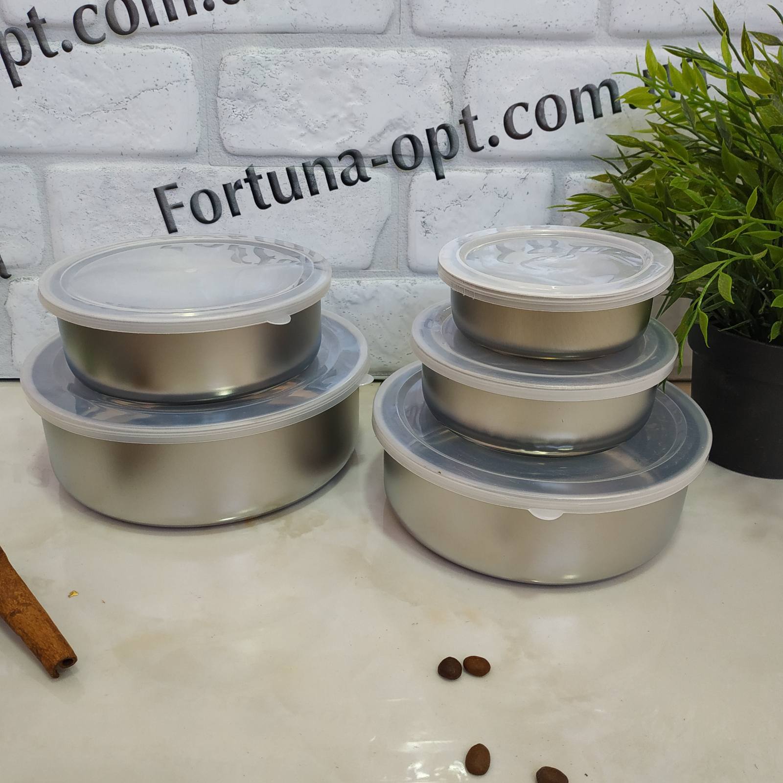 Набор ёмкостей для пищи из нержавейки Frico FRU - 438 - 5 шт ✅ базовая цена $4.05 ✔ Опт ✔ Скидки ✔ Заходите! - Интернет-магазин ✅Фортуна-опт ✅