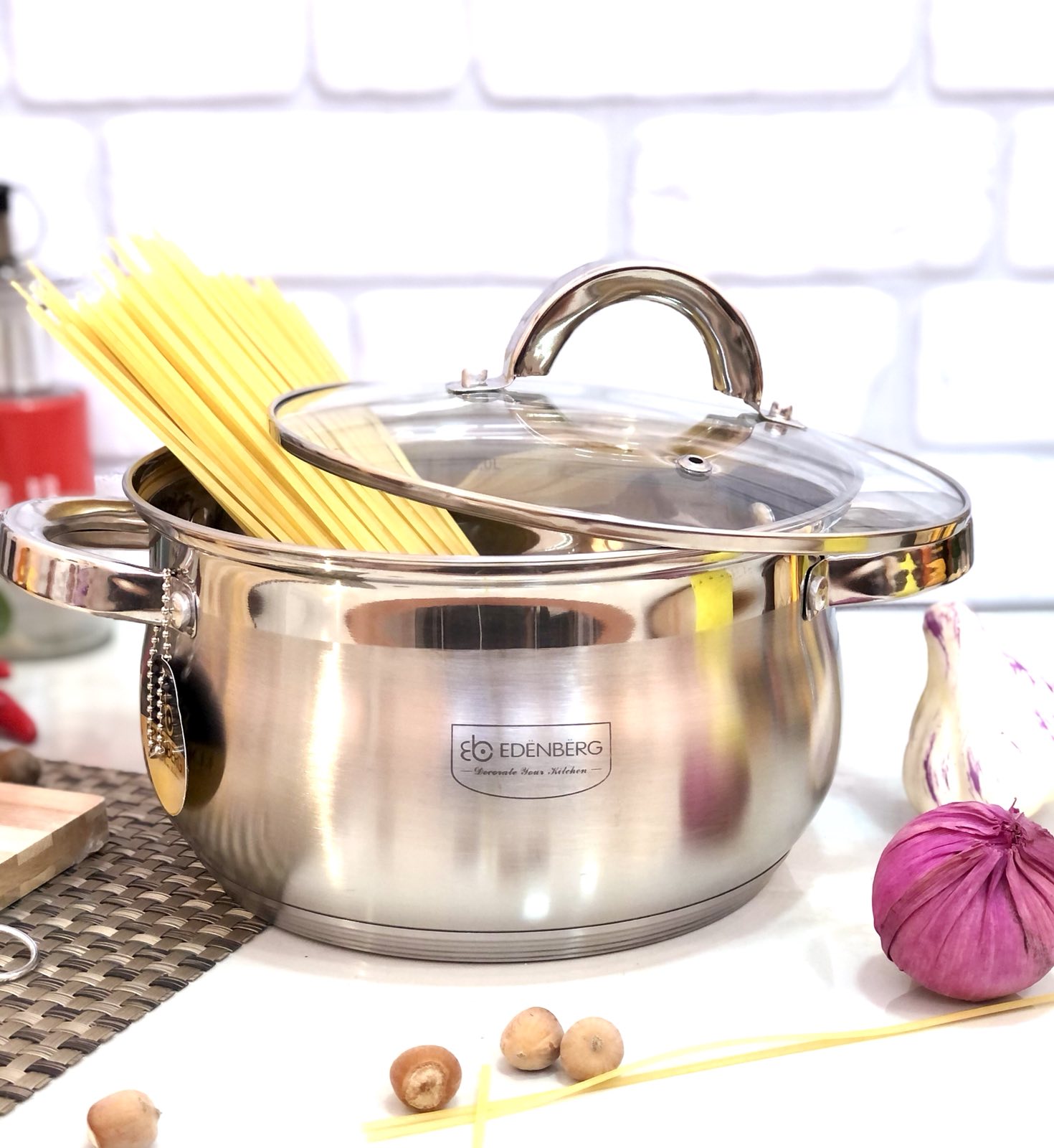 Кастрюля большого объема Edenberg EB - 3727 - 6,5 л ✅ базовая цена $18.07 ✔ Опт ✔ Скидки ✔ Заходите! - Интернет-магазин ✅ Фортуна-опт ✅