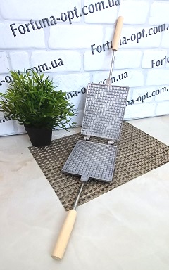 Вафельница алюминиевая с деревянной ручкой 8748 ✅ базовая цена 251.60 грн. ✔ Опт ✔ Скидки ✔ Заходите! - Интернет-магазин ✅ Фортуна-опт ✅