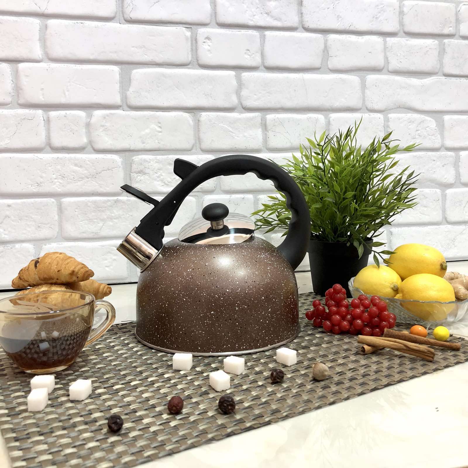 Чайник нержавеющий со свистком 2,5 л A-Plus - 1338 ✅ базовая цена $9.05 ✔ Опт ✔ Скидки ✔ Заходите! - Интернет-магазин ✅ Фортуна-опт ✅