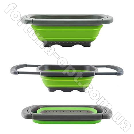 Дуршлаг силиконовый раскладной 38*27 см A-Plus - 1979 ✅ базовая цена $4.14 ✔ Опт ✔ Скидки ✔ Заходите! - Интернет-магазин ✅ Фортуна-опт ✅