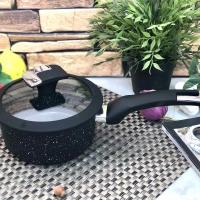 Ковш с крышкой и мраморным покрытием 1,3 л A-Plus - 3011 ✅ базовая цена $14.60 ✔ Опт ✔ Акции ✔ Заходите! - Интернет-магазин Fortuna-opt.com.ua.