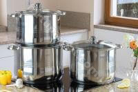 Набор больших кастрюль из нержавейки Edenberg EB - 517 ➜ Оптом и в розницу ✅ актуальная цена - Интернет магазин ✅ Фортуна ✅