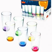 Стаканы "Мультиколор" 6шт/наб 280 мл 8380 ➜ Оптом и в розницу ✅ актуальная цена - Интернет магазин ✅ Фортуна ✅
