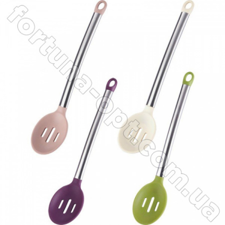 Ложка с дырками силиконовая кухонная Bergner - BG 3362 ✅ базовая цена $4.53 ✔ Опт ✔ Скидки ✔ Заходите! - Интернет-магазин ✅ Фортуна-опт ✅