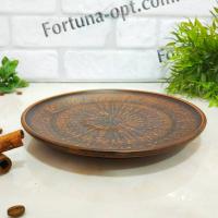   Тарелка 190 мм красная глина гладкая 7776 ➜ Оптом и в розницу ✅ актуальная цена - Интернет магазин ✅ Фортуна ✅