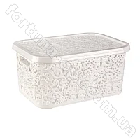 Корзина с крышкой пластиковая Ажур 6 л 0744 ✅ базовая цена 40.73 грн. ✔ Опт ✔ Скидки ✔ Заходите! - Интернет-магазин ✅ Фортуна-опт ✅