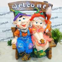  Гномы пара Велком рисованные цветные гипс 1313 ➜ Оптом и в розницу ✅ актуальная цена -Интернет магазин ✅ Фортуна ✅