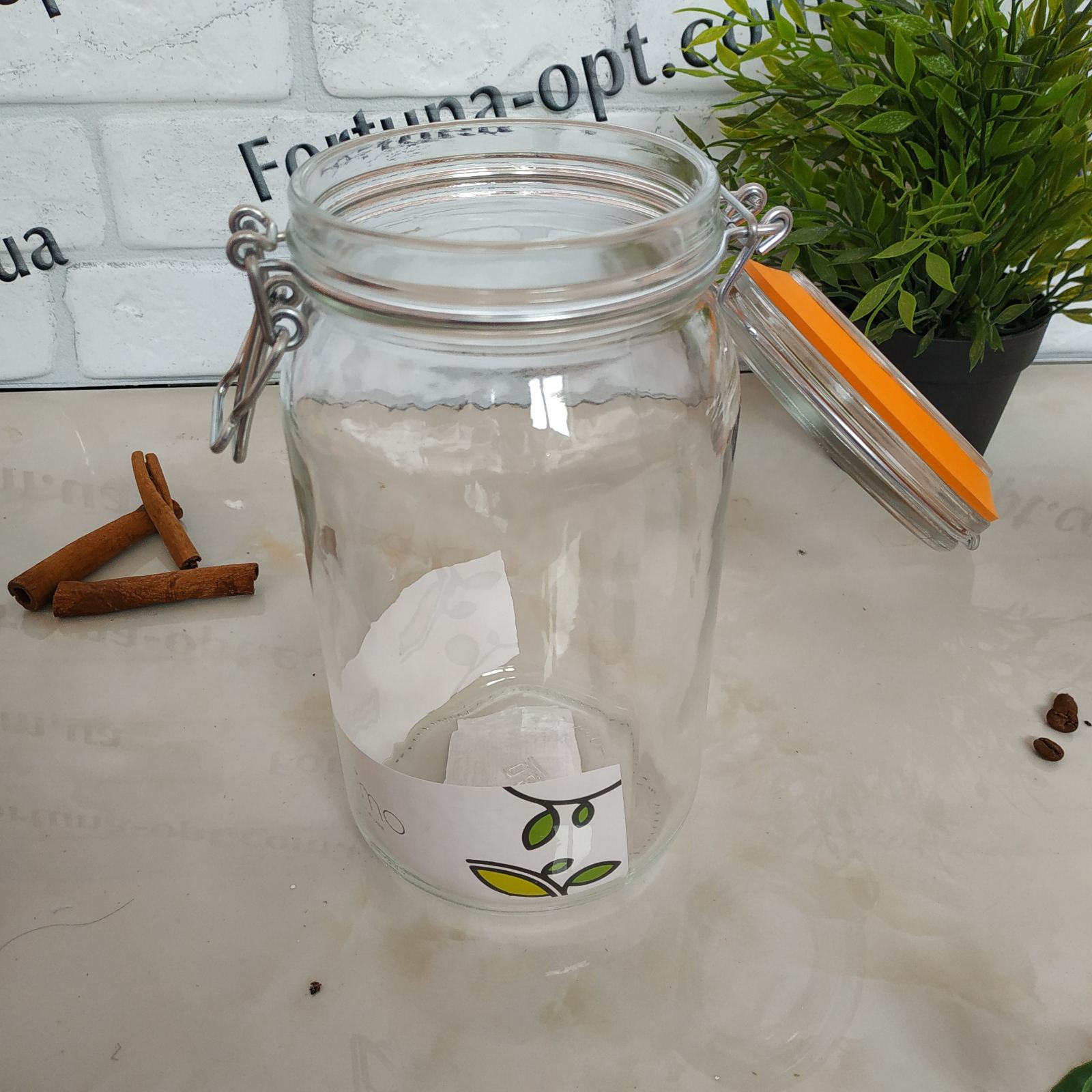 Банка с крышкой на зажиме Ecomo Бугель 1500 мл 22507 ✅ базовая цена 90.58 грн. ✔ Опт ✔ Скидки ✔ Заходите! - Интернет-магазин ✅ Фортуна-опт ✅