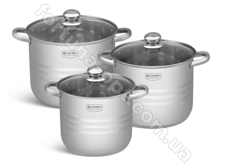 Набор посуды из больших кастрюль Edenberg EB - 522➜ Опт и розница ✅ актуальная цена -Интернет магазин ✅ Фортуна ✅