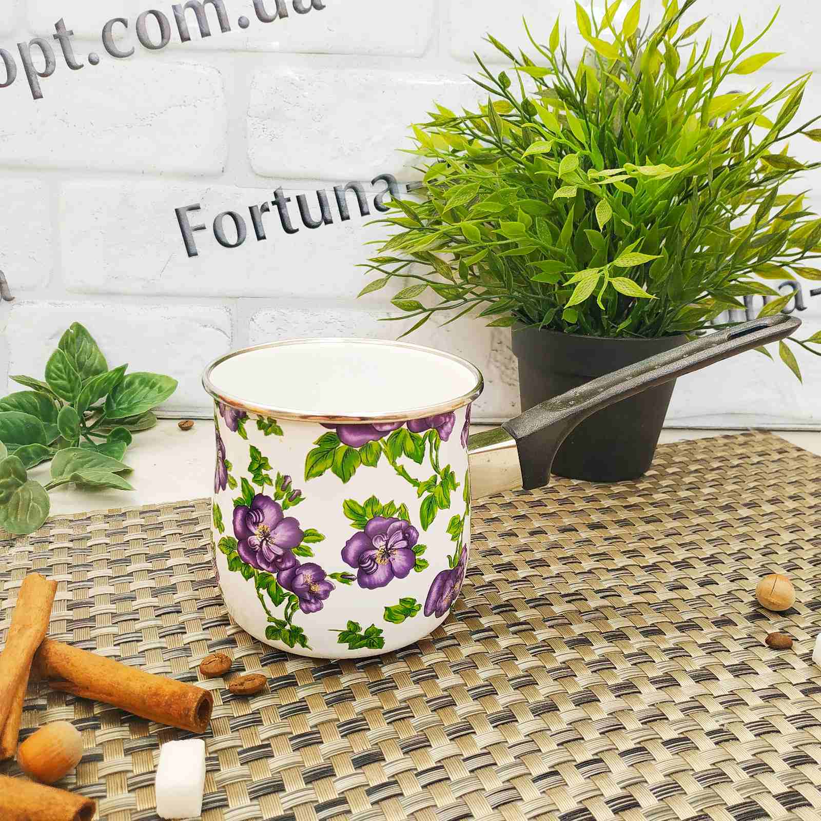 Набор турок эмалированных 3 шт A-Plus - 0968 ✅ базовая цена $8.61 ✔ Опт ✔ Скидки ✔ Заходите! - Интернет-магазин ✅ Фортуна-опт ✅