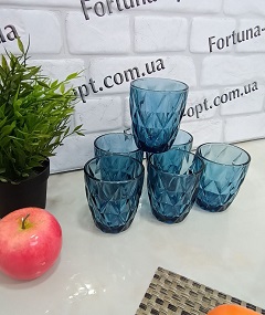 Стакан стекло 270 гр Blue 6 шт/наб A-Plus - 9011  ✅ базовая цена $8.69 ✔ Опт ✔ Скидки ✔ Заходите! - Интернет-магазин ✅ Фортуна-опт ✅
