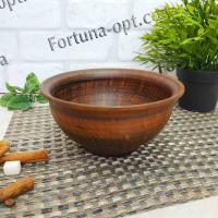 Миска Киссе 1,2л гладкая (красная глина) 7779 ➜ Оптом и в розницу ✅ актуальная цена - Интернет магазин ✅ Фортуна ✅