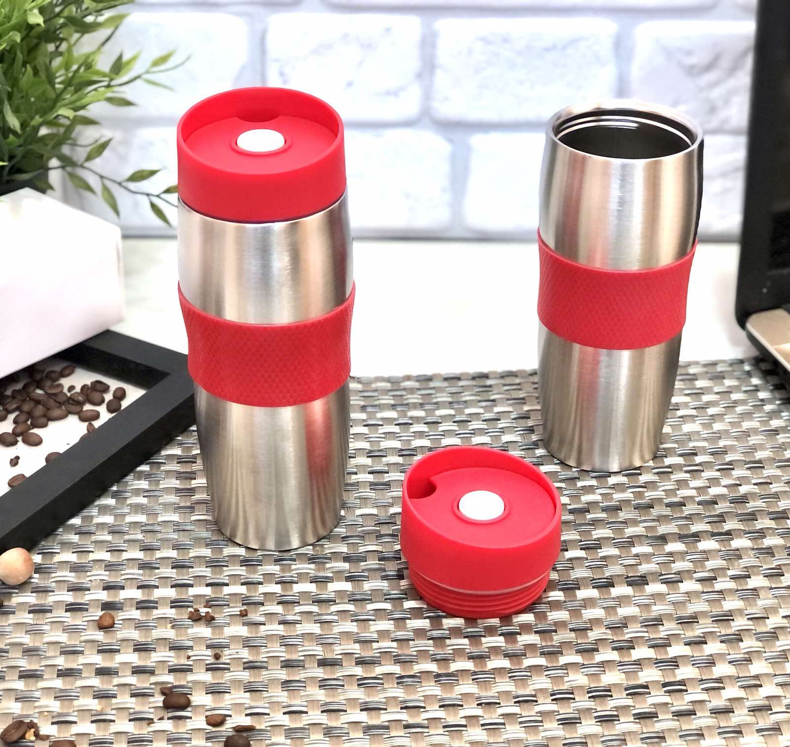 Термокружка 380 мл с силиконовым ободком 2083 Stenson ➜ фото ➜ розн цена $5.47 - Интернет-магазин ✅ Fortuna-opt.com.ua. ✅