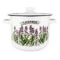 Кастрюля эмалированная 5,5л 1617/2 Лаванда белая ➜ Оптом и в розницу ✅ актуальная цена -Интернет магазин ✅ Фортуна ✅
