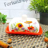 Масленка керамическая Полевой мак 13х18 х 5,5 см 3397-5 ✅ базовая цена 166.32 грн. ✔ Опт ✔ Акции ✔ Заходите! - Интернет-магазин Fortuna-opt.com.ua.